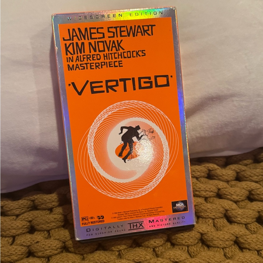 VERTIGO VHS TAPE, ALFRED HITCHCOCK'S WIDESCREEN EDITION